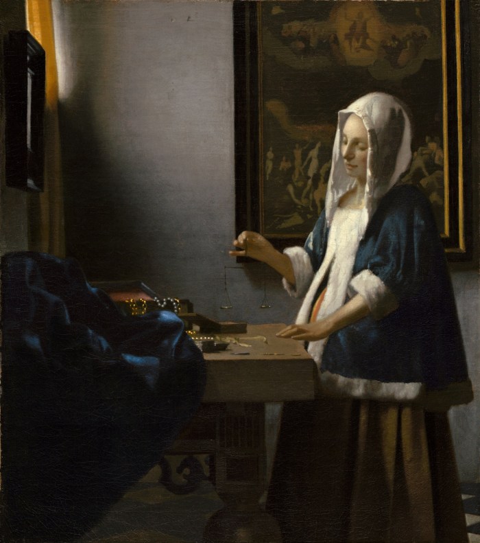 Johannes Vermeer - Woman Holding a Balance small